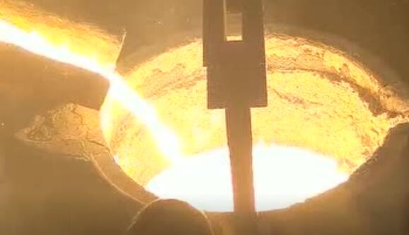 On site video of electric arc furnace smelting